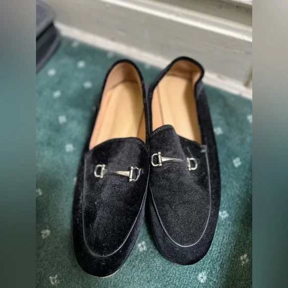 Black velvet loafer - Picture 2 of 4